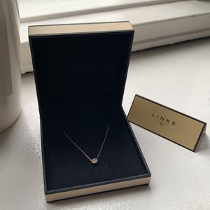 Sterling Silver Necklace with Pave Diamonds